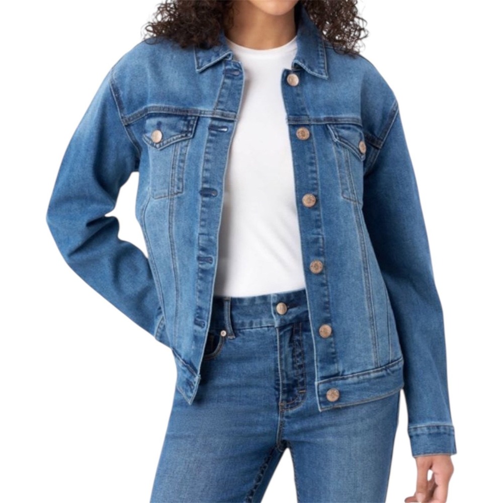 Seven 7 Woman's Denim Trucker Jacket Size Medium